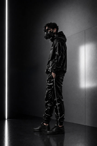 K spekX™ Black Gloss PVC Tracksuit