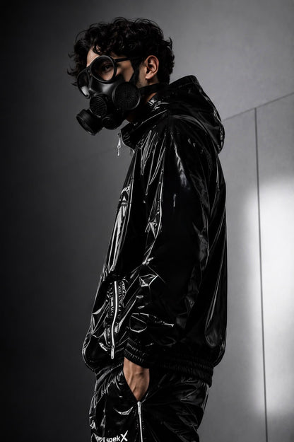 K spekX™ Black Gloss PVC Tracksuit