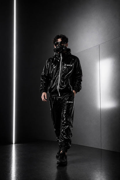 K spekX™ Black Gloss PVC Tracksuit