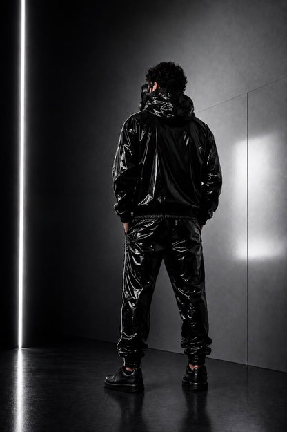 K spekX™ Black Gloss PVC Tracksuit