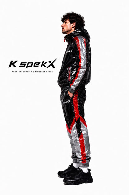 K spekX™ Black Red Silver Gloss Tracksuit