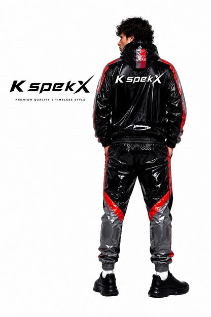 K spekX™ Black Red Silver Gloss Tracksuit