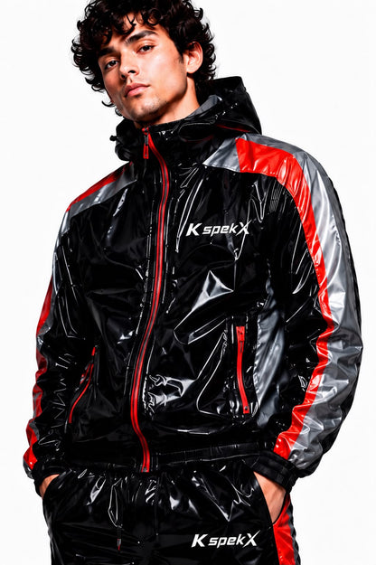 K spekX™ Black Red Silver Gloss Tracksuit