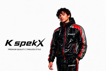 K spekX™ Black Red Silver Gloss Tracksuit